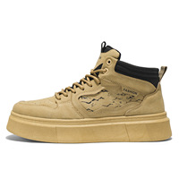 Nouveau modèle Bottes d'extérieur à lacets pour hommes Baskets à cheville haute et à semelle épaisse Chaussure Baskets pour hommes