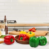 Poivrons artificiels Faux poivrons colorés végétariens pour la décoration, légumes décoratifs, poivrons rouges verts et jaunes