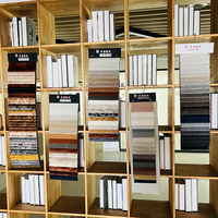 Tissu de canapé en velours imprimé marbré 100 % polyester, occultant, jacquard uni, avec envers marron, doux, poids moyen, pour lit - Grande Vente