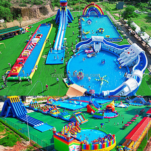 Dans le parc, il y a de grands toboggans aquatiques de dragon et de requin, des trampolines gonflables et des châteaux pour le plaisir des enfants. - Product Image 4
