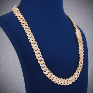 Cadena Cubana de Plata de Ley 925 de 14 mm con Diamantes VVS, Collar de Lujo para Boda, Estilo Hip Hop, Joyería para Hombre, Regalo - Product Image 1