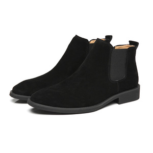 Stivaletti Chelsea da <span class=keywords><strong>Uomo</strong></span> in Vera Pelle Scamosciata, Prezzo di Fabbrica, Neri e Marroni per Uso Invernale, Estivo e Autunnale con Suola in Gomma - Product Image 5