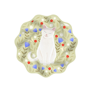 DAMAI Nouveaux kits de fournitures de fête à thème animal, assiettes en papier jetables en forme de chat, ensembles de vaisselle pour fête d'enfants - Product Image 4