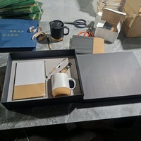 Coffret Cadeau d'Entreprise Personnalisé Besery : Souvenirs d'Entreprise Écologiques en Bois, Porte-clés, Carnet avec Stylo et Tasse