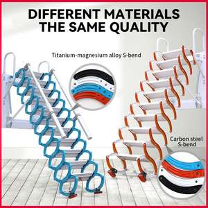 Escalier électrique pour grenier, échelle pliante en aluminium pour <span class=keywords><strong>plafond</strong></span>, échelle de grenier en alliage d'aluminium moderne CE Zhejiang - Product Image 3