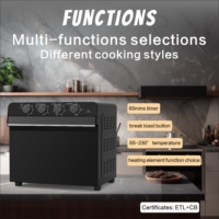 Friteuse à air 28L 1500W, four mécanique 65-260 degrés, minuterie 60s, cuisson, pause, pizza, four électrique, CB ETL, friteuse à air de comptoir, OEM