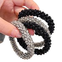 2025 Kristall perlen Haar gummis Dual-Purpose-Haarschmuck für Frauen Pferdes chwänze Brötchen Frisuren