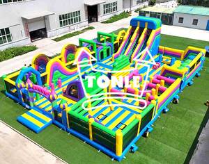 Tùy chỉnh thương mại Nhà Máy Giá trò chơi ngoài trời Inflatable khóa học trở ngại Inflatable vui chơi giải trí công viên để bán - Product Image 2