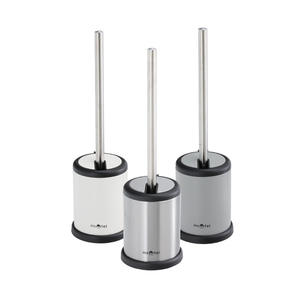 Porte-brosse WC en acier inoxydable Yihai, à rabat, rond, durable, outil de nettoyage de salle de bain, pas de montage mural requis - Product Image 5