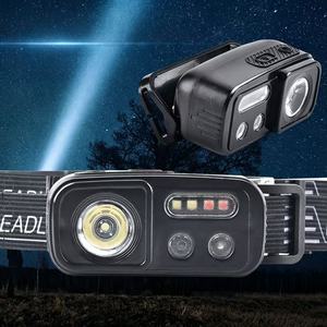 Waterproof Motion <b>Sensor</b> LED Headlamp USB Rechargeable Red White <b>Light</b> Outdoor Portable Head Flashlight for Camping Fishing - Product Image 5