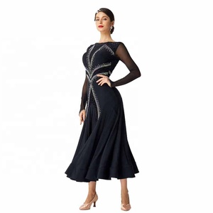 M-2028 de salón latino de alta gama para mujer, ropa de práctica de baile, <span class=keywords><strong>Flamenco</strong></span>, Foxtrot, vestido de práctica de baile moderno - Product Image 3