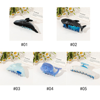 Océan acétate queue de cheval pince à cheveux fille coréen acide acétique baleine requin pince pince à cheveux créatif Marine biologique cheveux accessoires