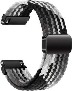 Bracelet de remplacement en tissu doux et respirant CM avec boucle magnétique réglable, attache rapide, bracelet de montre tressé élastique 20 mm - Product Image 3