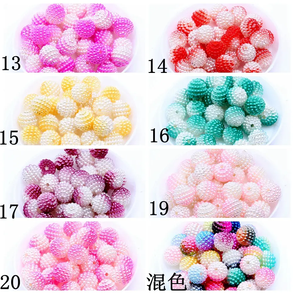 10mm Two-Color Effect Loose Beads ABS Pearl Bayberry Beads For Crafts Sewing Apparel DIY Jewelry Making Beads Accessories