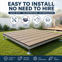 Système de terrasse extérieure facile à installer, acier galvanisé de haute qualité, résistant à l'humidité, terrasse modulaire préfabriquée en WPC pour la maison
