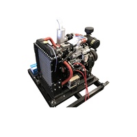 Souffleur Roots Mini à Grand Volume en Acier Inoxydable à Trois Lames pour Aération de Bassin à Poissons RSR-100 avec Double Réservoir d'Huile et Moteur Diesel