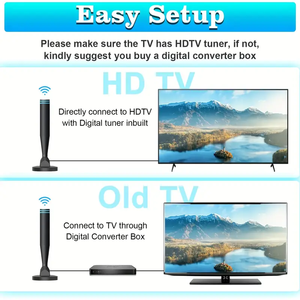 Antena <span class=keywords><strong>de</strong></span> <span class=keywords><strong>TV</strong></span> Digital HD 4K <span class=keywords><strong>para</strong></span> Interiores, Amplificada, con Largo Alcance, Compatible con VHF/UHF, 30 dBi - Product Image 5
