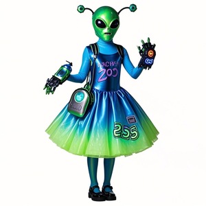 Disfraz de Halloween para fiesta de travesuras, disfraz de Cosplay de TV, juego de rol de bruja depredadora alienígena de lujo, capa de bruja depredadora aterradora para desfile de Carnaval - Product Image 4