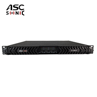 Amplificateur de puissance audio 4 canaux ASCSONIC D18K4 1800W 1U 4 ohms en métal, réponse en fréquence 20Hz-20KHz, SNR 106dB, garantie 2 ans