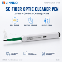 Stylo de nettoyage de fibres optiques SC One Click, outil de nettoyage de connecteurs 2,5 mm pour face d'adaptateur de traversée, sans solvant, 800 utilisations