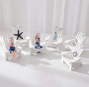 Silla de playa de estilo <span class=keywords><strong>mediterráneo</strong></span>, adornos decorativos para el hogar, adornos bonitos creativos, silla de playa oceánica decorativa - Product Image 3