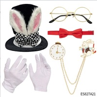 Chapeau en peluche avec oreilles de lapin pour enfants, accessoires de fête pour hommes, pour Pâques
