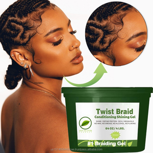Gel para Peinar el Cabello con Trenzas, Fijación Fuerte, Orgánico, Sin Formaldehído, Sin Sulfatos, Acondicionador y Brillante, Marca Privada Neat Braid - Product Image 4