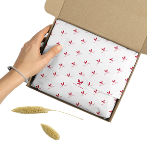 <span class=keywords><strong>Papier</strong></span> de soie kraft écologique personnalisé avec impression recto pour emballage cadeau - Product Image 1