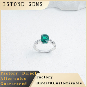 S925 Sterling <b>Silver</b> <b>Emerald</b> <b>Ring</b> - Product Image 5