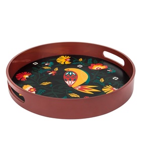 Printed Design Wooden Serving Tray Christmas Coffee Tray Decorative Wood serving tray for <b>breakfast</b> - Product Image 6