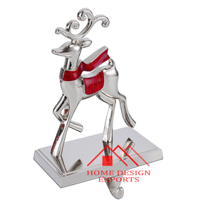Soporte de media de ciervo de Venta caliente para decoraciones navideñas Soporte de media de trineo de aluminio para adornos navideños - Product Image 3