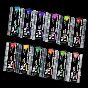 Jieyu Móng Tay Nhân Tạo 240Pcs Pháp Đầy Đủ Bìa Stiletto Acrylic <span class=keywords><strong>Nail</strong></span> Mẹo Set PMMA Mô Hình Vuông Mẹo <span class=keywords><strong>Nail</strong></span> - Product Image 2