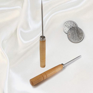 BDRAY Awl 13.6mm Wooden Handle Stainless Steel For <b>Leather</b> Crafting Arts And Crafts - Product Image 4