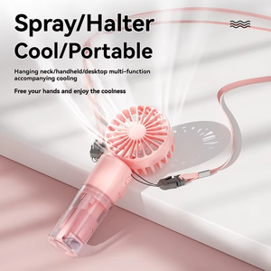 Portable Foldable Mini Handheld <strong>Fan</strong> with Mist <strong>Outdoor</strong> <strong>Cooling</strong> Humidifying Personal Misting <strong>Fan</strong> Four Wind Speed for Summer - Product Image 2