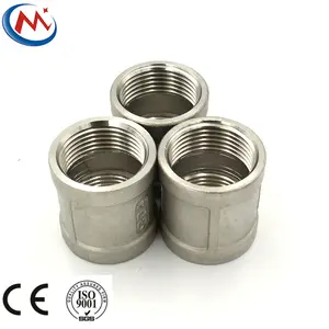 Factory Direct Sales BSP NPT Screwed Casting Pipe Fitting Connector Socket Banded Stainless Steel Coupling