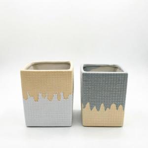 Vente Flash 2026 : Pots de fleurs carrés en céramique, directement de l'usine, pour la décoration moderne de la maison, du bureau et du <span class=keywords><strong>salon</strong></span> - Product Image 1