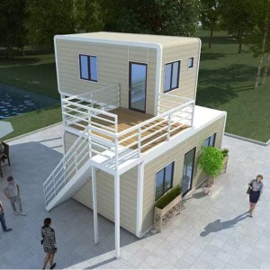 Casa Prefabricada Tipo Cabaña Apple, Casa de Dos Pisos con Terraza, Alojamiento Tipo Caja, Hotel de Lujo con Personalización - Product Image 2