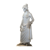 Sculpture en marbre Athéna, posture gracieuse, statue en marbre, sculpture artisanale pour la décoration de villa et d'hôtel