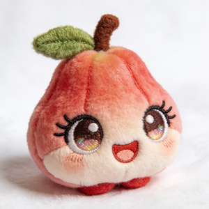 Peluche de manzana rosa, juguete de peluche de fruta jambu rosa, muñeco de manzana encerada, almohada de peluche de fruta tropical, juguete de peluche de pera de dibujos animados - Product Image 3