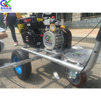 Machine de marquage routier à peinture froide, marqueur de lignes sans air à essence pour autoroute et parking, application par pulvérisation à froid