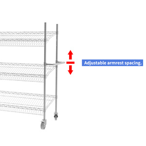 Estantería de alambre de almacenamiento de acero cromado ajustable de <span class=keywords><strong>5</strong></span> capas/4 niveles NSF de alta resistencia para garaje y uso doméstico - Product Image 6
