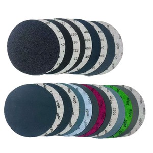 Disque abrasif neutre de 5 pouces en carbure de silicium avec support en feutre pour ponçage manuel et polissage miroir - Product Image 1