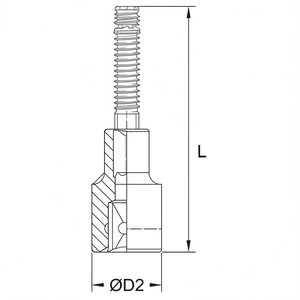 Enchufe Fervi con Inserto Hexagonal Largo para Aplicaciones Mecánicas de Precisión - Product Image 2