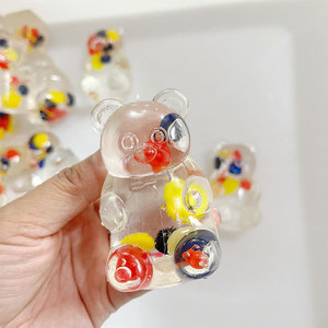 Juguetes de cubos de malta blandos GL, hechos a mano, con relleno de cuentas de frutas transparentes, bolas de azúcar para apretar, juguetes para niños y adultos, cubitos de hielo - Product Image 2