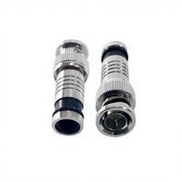 Connecteur coaxial RF mâle BNC 1P de haute qualité RG59 pour câble de caméra CCTV AHD 50 Ohm