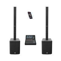 Ensemble de haut-parleurs portables en métal Active Column 500W Hi-Res Audio durables pour la scène et les petits événements DJ