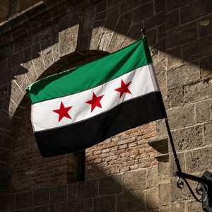 Bandiera Nazionale Siriana 3x5ft in Stock - Bandiera Personalizzata Stampata in Poliestere Consegna Rapida Striscione Promozionale - Product Image 4