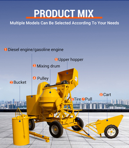 Bétonnière portable Corey haute performance, moteur diesel 16 CV, productivité 12 m³/h, manuelle, haute efficacité pour projets de construction - Product Image 2