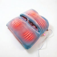 Masseur de pieds chauffant Shiatsu à compression d'air, massage à 3 niveaux, télécommande, relaxation complète à 360°, à brancher pour les douleurs plantaires
