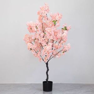 Arbre artificiel japonais en fleurs de <span class=keywords><strong>cerisier</strong></span>, bonsaï rose Sakura en pot pour la décoration de jardin/salon de thé, <span class=keywords><strong>hauteur</strong></span> 1,4m-6m, vente en gros disponible - Product Image 4